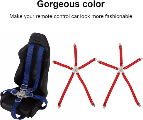 RC محاكاة حزام المقعد المعدني حزام المحاكاة حزام المحاكاة المحوري 1/10 90018 RC TRACK RED Blue Black Portable Lightiight (Red) in Saudi Arabia