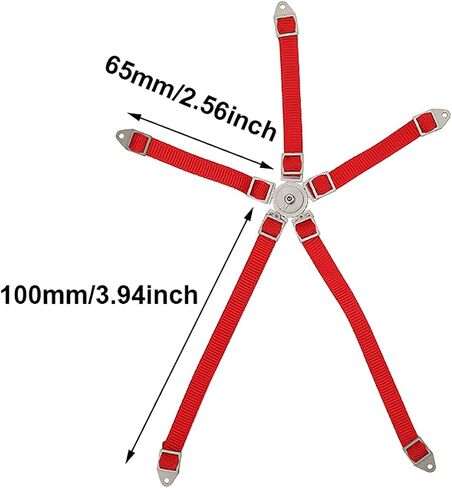 RC محاكاة حزام المقعد المعدني حزام المحاكاة حزام المحاكاة المحوري 1/10 90018 RC TRACK RED Blue Black Portable Lightiight (Red) in Saudi Arabia