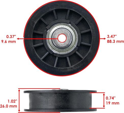 بكرة نقل Caltric متوافقة مع Husqvarna CZ3815 CZ4217 RZ5424 Z4824 RZ4621 MZ5226 / RZ4824 RZ5422 EZ4220 MZ6125 Z242 539110311 in Kuwait