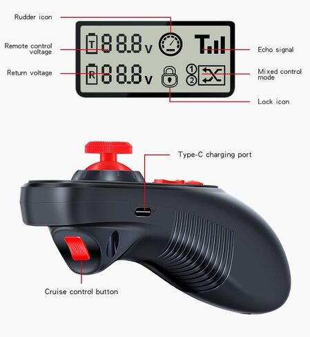 Globact Hotrc DS-600 6CH 2.4G RC Transmitter & F-06A مع DS 600 PWM جهاز التحكم عن بعد 6 وحدة تحكم RC لقوارب صيد القارب RC CAR in Kuwait