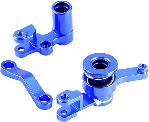 GLOBACT RC Steering Bellcranks and Servo Saver Set for Traxxas 1/10 Slash Stampede Rustler 4X4 Upgrade Parts (Blue) in Saudi Arabia