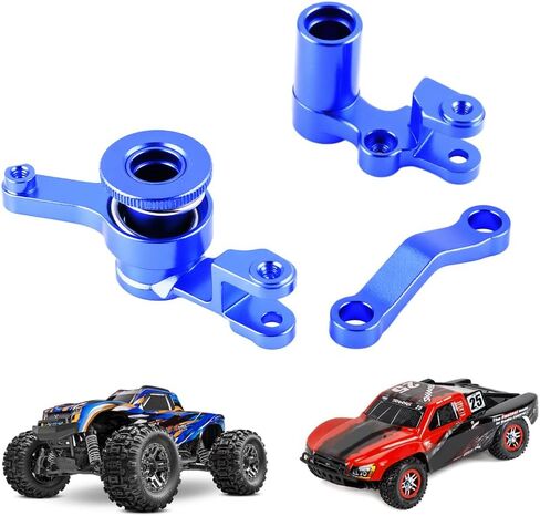 GLOBACT RC Steering Bellcranks and Servo Saver Set for Traxxas 1/10 Slash Stampede Rustler 4X4 Upgrade Parts (Blue) in Saudi Arabia