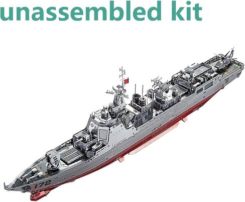 3D Metal DIY 1/1000 Scale Ship Kits 052d Destroyer Modeler Simulation undased Kit Model Decoration Home Toy1 in Saudi Arabia