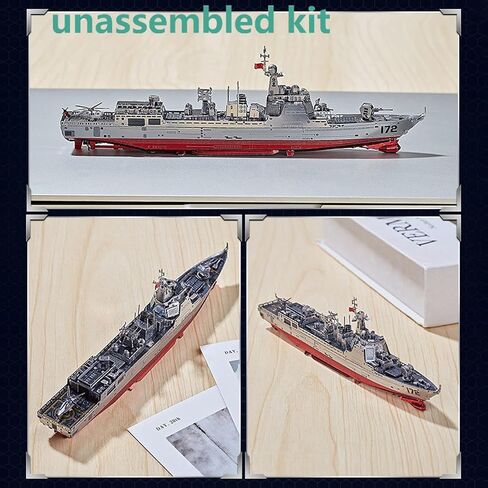 3D Metal DIY 1/1000 Scale Ship Kits 052d Destroyer Modeler Simulation undased Kit Model Decoration Home Toy1 in Saudi Arabia