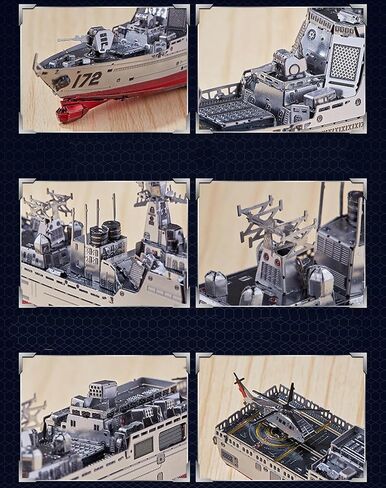 3D Metal DIY 1/1000 Scale Ship Kits 052d Destroyer Modeler Simulation undased Kit Model Decoration Home Toy1 in Saudi Arabia