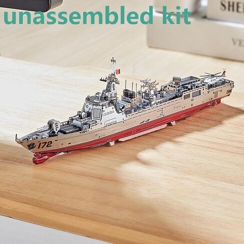 3D Metal DIY 1/1000 Scale Ship Kits 052d Destroyer Modeler Simulation undased Kit Model Decoration Home Toy1 in Saudi Arabia
