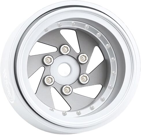4PCS Grade 5 Titanium Wheel Face Aluminum 1.0 Inch Wheels Hubs for 1/24 Axial SCX24 TRX4M FCX24 Redcat Ascent-18 HPI Venture18 1/18 RC Crawler Car Upgrade Parts,Silver in Kuwait