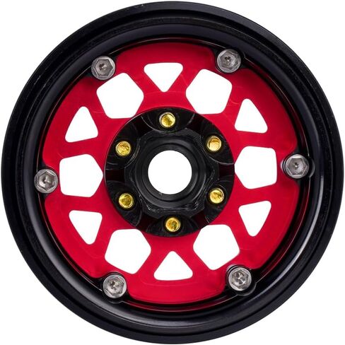 4pcs Aluminium 1.9 Beadlock Wheel Hub Rim for 1/10 RC Crawler Car SCX10 Pro Trx4 Capra RC4WD Redcat vs4-10 Gen8 LCG Park (Gold) in Saudi Arabia
