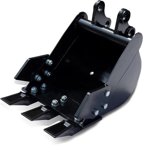 EMUKOEP Small Excavator Bucket with Hard Teeth, Manganese Steel, 300mm Wide Bucket for 1-1.8 Ton Excavators in Saudi Arabia