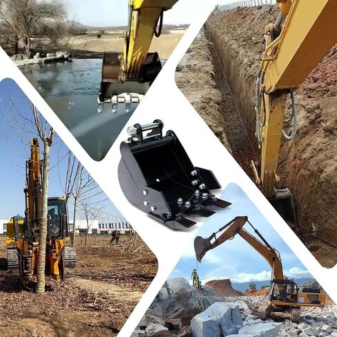 EMUKOEP Small Excavator Bucket with Hard Teeth, Manganese Steel, 300mm Wide Bucket for 1-1.8 Ton Excavators in Saudi Arabia