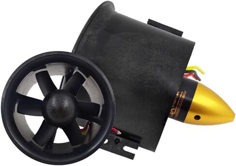 JFtech 70mm Ducted Fan with 3000KV Brushless Motor 6-Blade Propeller 4S Lipo Version Electric Engine for RC EDF Jet Airplane Aircraft in Saudi Arabia