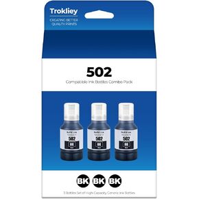 502 Black Ink ET-3850 ET-2850 ET-4850 Replacement for Epson 502 Ink Refill Bottles for Ecotank ET-4760 ET-3760 ET-2760 ET-3830 3760 ET2850 ET3850 ET4850 ET-2750 ET-3750 ET-4750 Printer