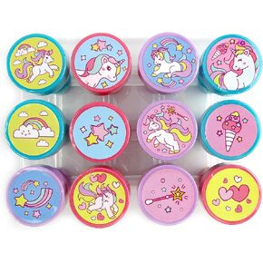 TINYMILLS 12 Pcs Unicorn Stamp Kit for Kids