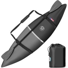 LIBZAKI Kayak Cover Accessories/Canoe Cover, Upgraded Thickened Waterproof & UV Protection SUP Paddle Boards Cover for Indoor/Outdoor Storage，Fits 9ft-18ft Kayaks 3 Colors