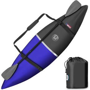 LIBZAKI Kayak Cover Accessories/Canoe Cover, Upgraded Thickened Waterproof & UV Protection SUP Paddle Boards Cover for Indoor/Outdoor Storage，Fits 9ft-18ft Kayaks 3 Colors