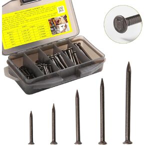 150 مسمارًا من الفولاذ المقسى | مجموعة متنوعة من مسامير الأجهزة 40 * 0.98 بوصة، 40 * 1.18 بوصة، 20 * 1.57 بوصة، 20 * 1.96 بوصة، 10 * 2.36 بوصة | أظافر مسطحة وخرسانية in Kuwait
