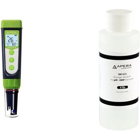 Apera Instruments AI103G GroStar Series GS3 EC/500ppm/700ppm Pen Tester Kit with Replaceable Titanium EC Probe for Hydroponics Water Quality Testing, Gen II