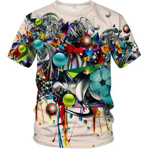 Men's Novelty Tshirt Hip Hop Graffiti Graphic 3D Print Fashion T Shirts