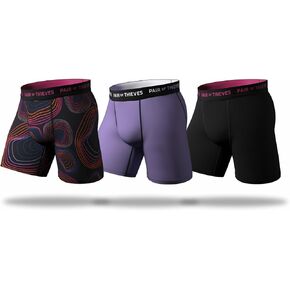 Pair of Thieves Super Fit Men’s Long Boxer Briefs, 2 & 3 Pack Underwear, AMZ Exclusive
