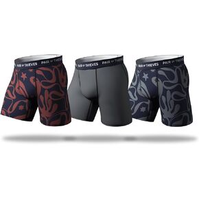 Pair of Thieves Super Fit Men’s Long Boxer Briefs, 2 & 3 Pack Underwear, AMZ Exclusive