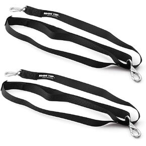Boat Adjustable Bimini Top Straps,Boat Awning Webbing Straps with Stainless Stee Snap Loops,Bimini Top Hardware,Marine Nylon Top Straps Adjustable from 42" - 74", Boat Awning Hardware 2PCS