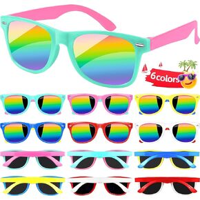 48 Packs Kids Sunglasses Bulk, Neon Sunglasses with UV400 Protection for Kids Boys Girls Age 3-8, Party Favors for Summer Beach Pool Party Birthday