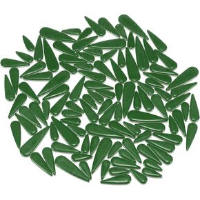 uxcell Ceramic Mosaic Tiles, 200g Teardrop Flower Leaves Tiles Mosaic Blocks for Art Craft and Home Decorations, Emerald