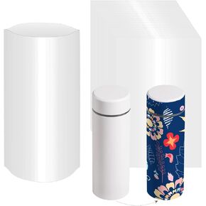 50PCS Sublimation Shrink Wrap Sleeves, 8x12 inch White Sublimation Heat Transfer Shrink Film Bags for Tumbler, Mugs, Cups, and More Print by Sublimation Oven