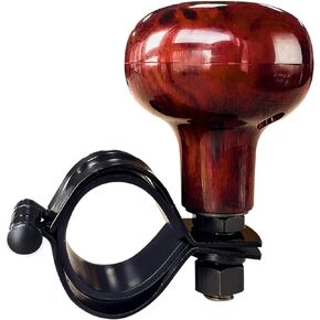 Car Woodgrain Steering Wheel Spinner Knob, Smooth ABS Aids Knob, Universal Ball Power Handle Spinner Fit for Cars, Semis, Trucks, Forklifts, Tractors, Boat and Golf Cars