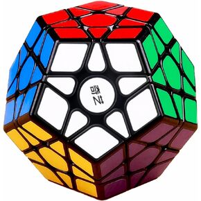 Megaminx Speed Cube, Pentagonal Dodecahedron Cube Puzzle Toy (Qiheng Black)