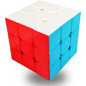 مكعب سرعة مغناطيسي كامل الحجم 56 مم بدون ملصقات 3 × 3 سهل الدوران واللعب السلس لعبة مكعب ألغاز متينة للأطفال والكبار