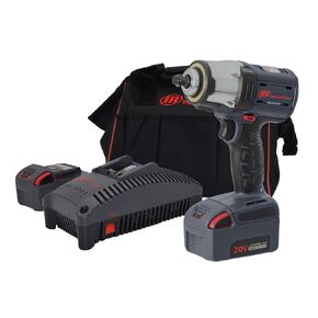 Ingersoll Rand W5133P-K22 3/8" 20V Cordless Impact Wrench 2 Battery Kit, 550 ft-lb Torque, Pin Retainer, Pistol