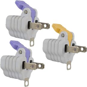 Conntek U.S. 3 Prong to 2 Prong Plug Adapter with Snap-Pop Release NEM Amp 1-15P to NEM Amp 5-15R (Pack of 3) White