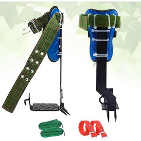 Tree Climbing Spikes, Tree Climbing Gear 2023 Upgraded,Diamond Shaped Steel 2 Claws,Tree Climbing Gear for Tree Work,Used for Hunting and Observation, Fruit Picking, Jungle Survival（Blue）