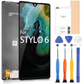 Screen Replacement for LG Stylo 6 LCD Display Q730 LM-Q730 Q730AM Q730NM Q730TM 6.8 inch Touch Digitizer Full Assembly with Repair Tools & Screen Protector