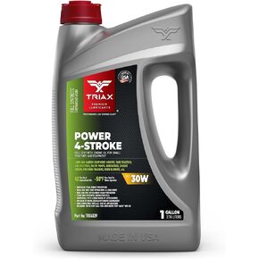 TRIAX Power 4-Stroke 30W Full Synthetic, 4 Stroke Full Synthetic Small Engine Oil, Garden Tractors and Other Power Equipment (1 Gallon)