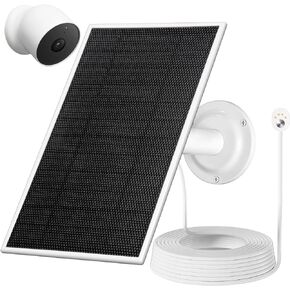 6V 4.5W Solar Panel for Google Nest Cam Outdoor or Indoor, IP65 Waterproof Google Nest Camera Solar Panel with 10Ft Cable Continuous Power to The Camera - 3 Pack