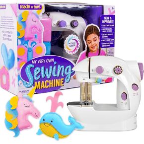 Made By Me My Very Own Sewing Machine, Portable Battery Powered First Sewing Machine, Includes Fabric, Thread, Measuring Tape, & Stuffing, Beginner Sewing Machine for Kids Ages 8+