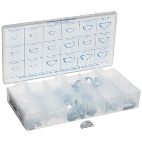 Steel Woodruff Key Assortment (250 Pieces), Zinc Plated Finish, Inch, With Case