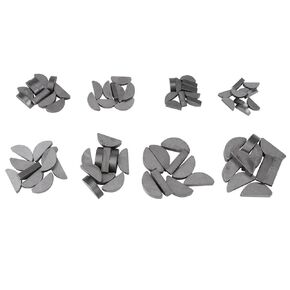 Woodruff Key Assortment - 80pcs Woodruff Keys Kit, Metal Woodruff Keys Assortment Set Different Sizes Fasteners Mechanical Industry
