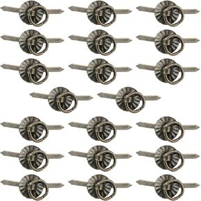 MroMax 50Pcs Metal Brad Fasteners Mini Pull Ring Handle DIY Crafts Decoration for Decorative Jewelry Box Chest Drawer Cabinet or Small Journals Bronze