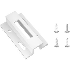 Patio Sliding Door Keeper／Hook Style Latch／E 2124 Latch Lock Replacement Pella,Micron 1200 Series,Viking Doors and Other Sliding Glass Doors,Extruded Aluminum (White) (1 Pack)