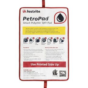 Justrite PetroPad 11.7 Gallon Capacity Oil Absorbent Pads, 85" x 53", Eco-Friendly Washable and Reusable Absorbent Oil Mat for Indoor and Outdoor Use, XX-Large, 83990 in Kuwait