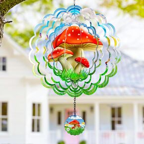 J-Fly 3D Eagle Wind Spinner Outdoor 12 Inch, Wind Chimes for Outside,Memorial Wind Chimes,Garden,Lawn Ornaments,Sun Catchers Indoor Window,Pinwheels for Yard and Garden,Wind Spinner for Mother Gift. in Kuwait