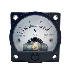 Analog Dial Panel Meter Voltmeter Gauge SO-45 DC 0-150V Round Current Measuring Ammeter