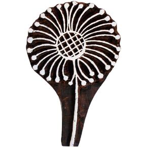 Dandelion Flower Wooden Textile Printing Block Clay Pottery Craft Motif Tattoo Art Scrapbook Stamps