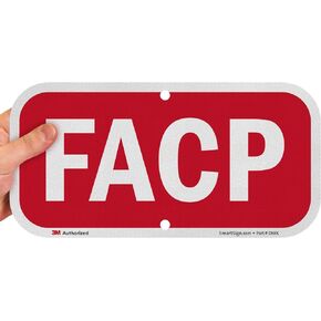 SmartSign "FACP" Fire Alarm Control Panel Sign | 6" x 12" Aluminum