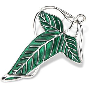 Elegance Elven Green Tree Leaf Enamel Pin,Cloak Clasp Brooches Elven Keepsake Pin for Luck and Mystery – Perfect for Christmas Festive Attire and Cosplay Jewelry