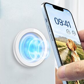 ملصق مغناطيسي Snap Hold، حلقة مثالية لحامل الهاتف على الحائط، تصميم لهاتف iPhone 15 Pro وiPhone 14 و13 و12 Series وحافظة Magsafe وحلقة Magsafe وهواتف خلوية Android أخرى مزودة بمغناطيس (أسود)