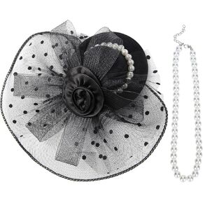 قبعة Kentucky Derby Fascinators - قبعة حفلات الشاي للفتيات والنساء، قبعة Kentucky Hat Veil Flower Headwear، قبعة حفلات الحديقة in Kuwait